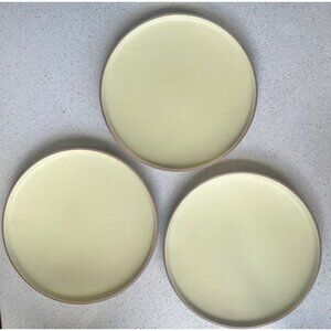 Texas-Ware Vintage Salad Plates Yellow & Brown Melamine 7" Dia. MCM F-4 Retro